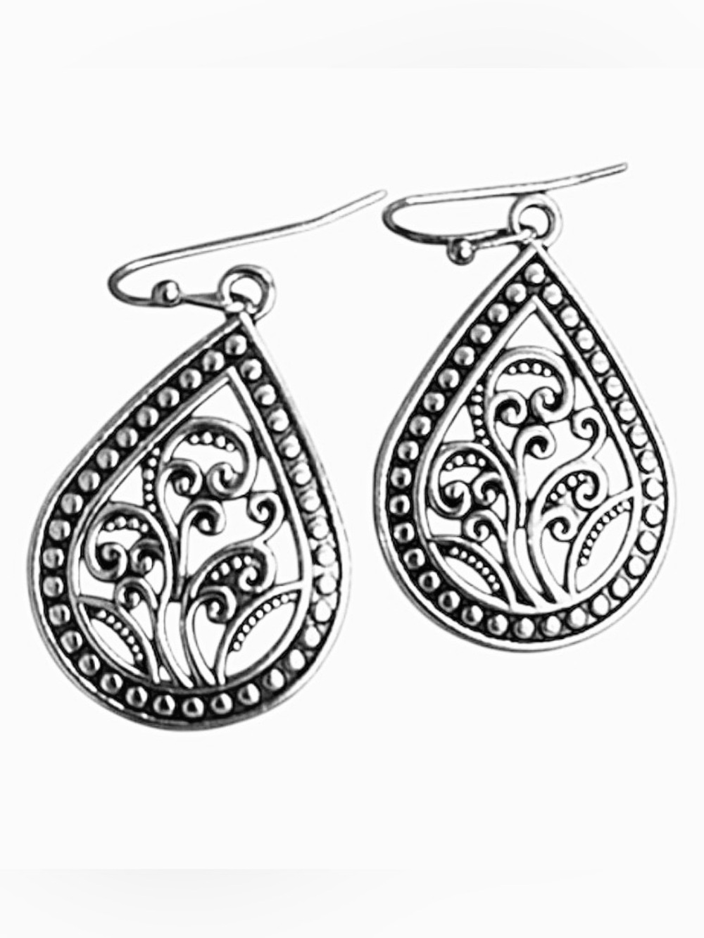 Elegant Silver Teardrop Earrings